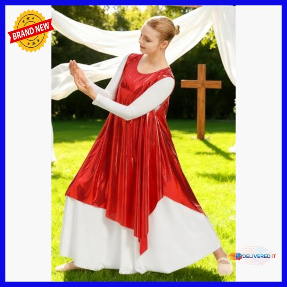 Long Sleeve A-Line Dress Set for Worship Performance Activewear - Picture 3 of 6